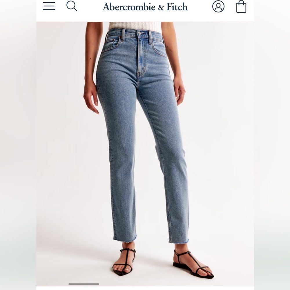 Abercrombie & Fitch Light Blue Ankle Jeans